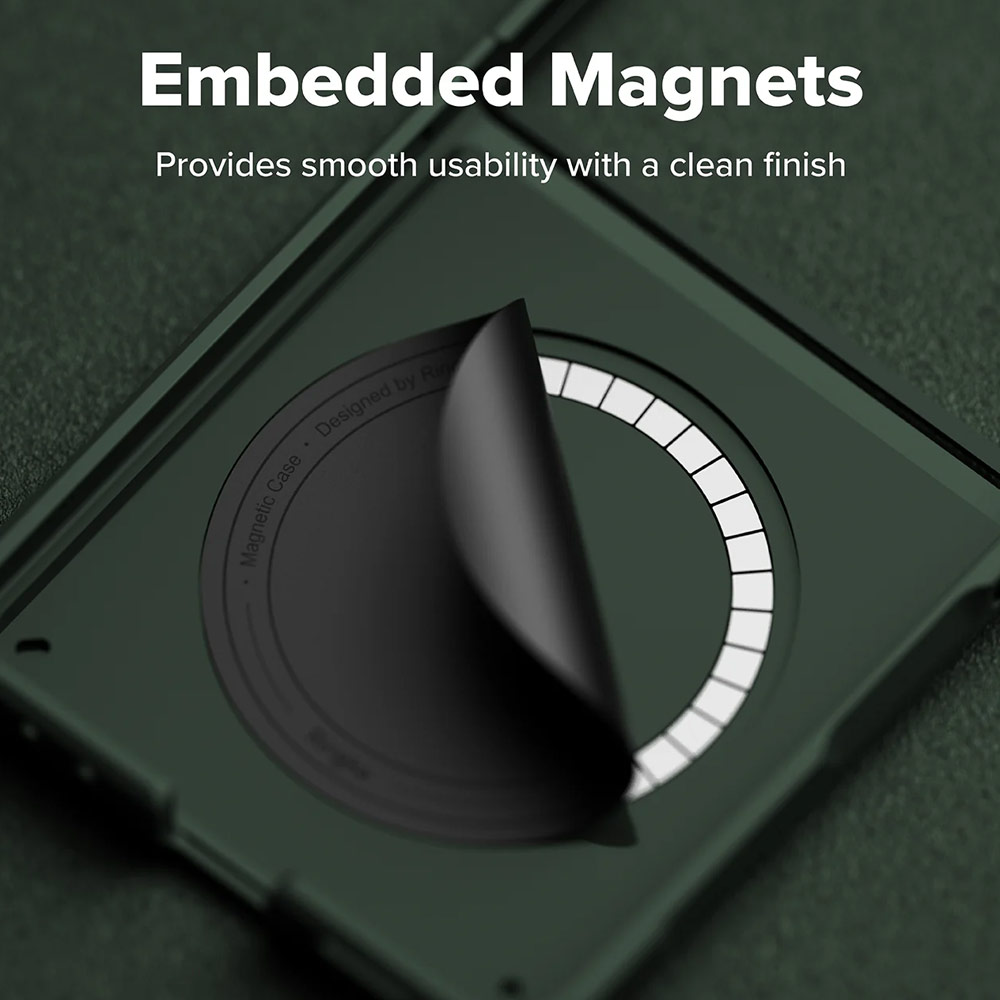 Picture of Samsung Galaxy Z Flip 7 Case | Ringke Onyx Magnetic Heavy Duty Case for Samsung Galaxy Z Flip 7 (Dark Green)