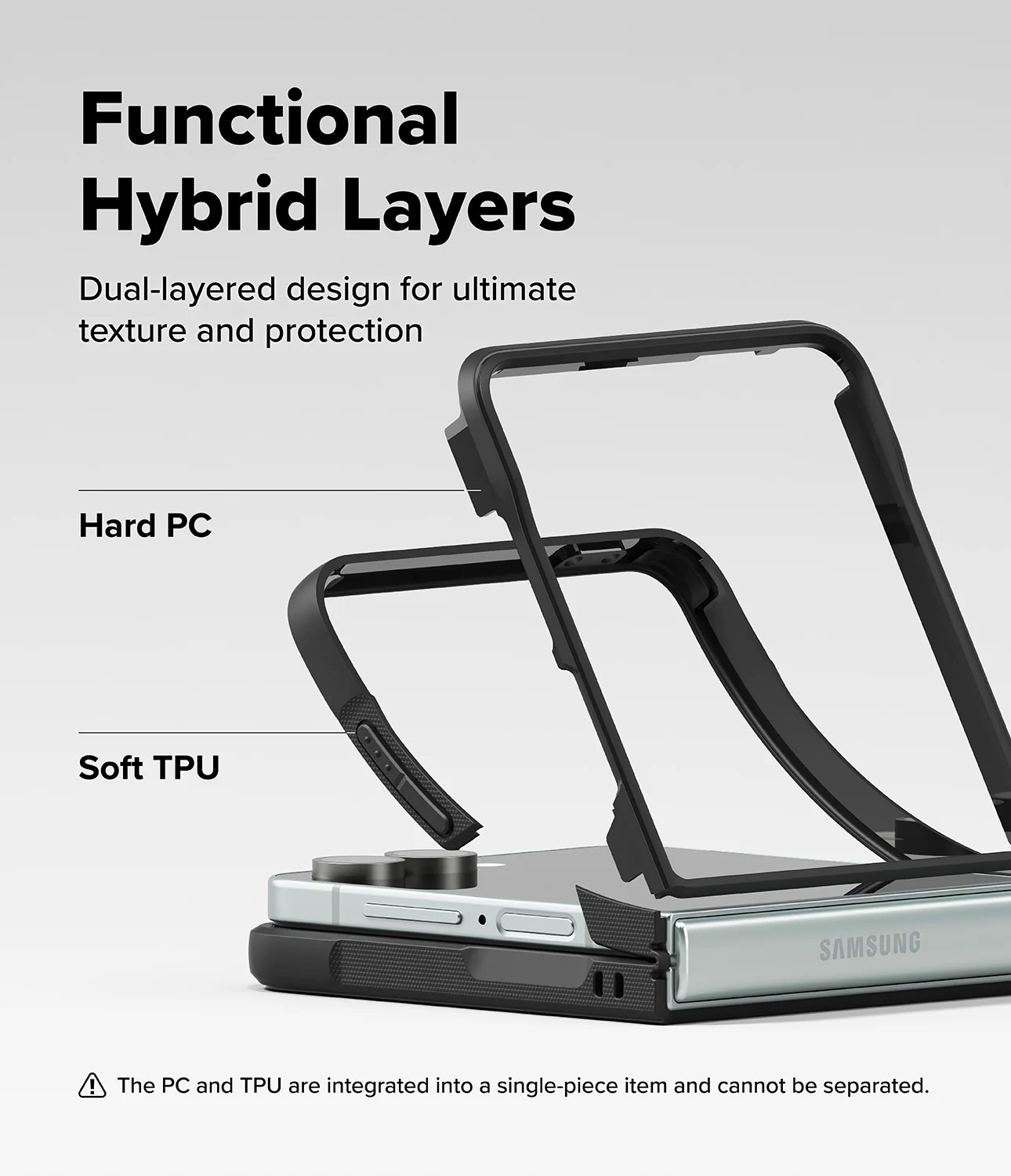 Picture of Samsung Galaxy Z Flip 7 Case | Ringke Onyx Magnetic Heavy Duty Case for Samsung Galaxy Z Flip 7 (Black)