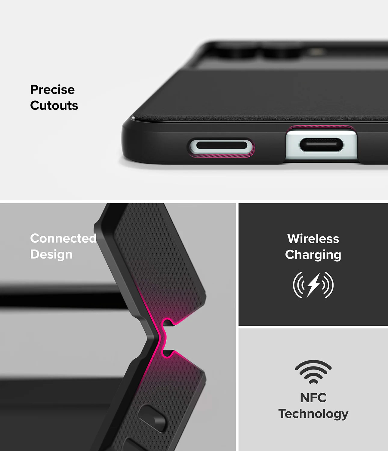 Picture of Samsung Galaxy Z Flip 7 Case | Ringke Onyx Magnetic Heavy Duty Case for Samsung Galaxy Z Flip 7 (Black)