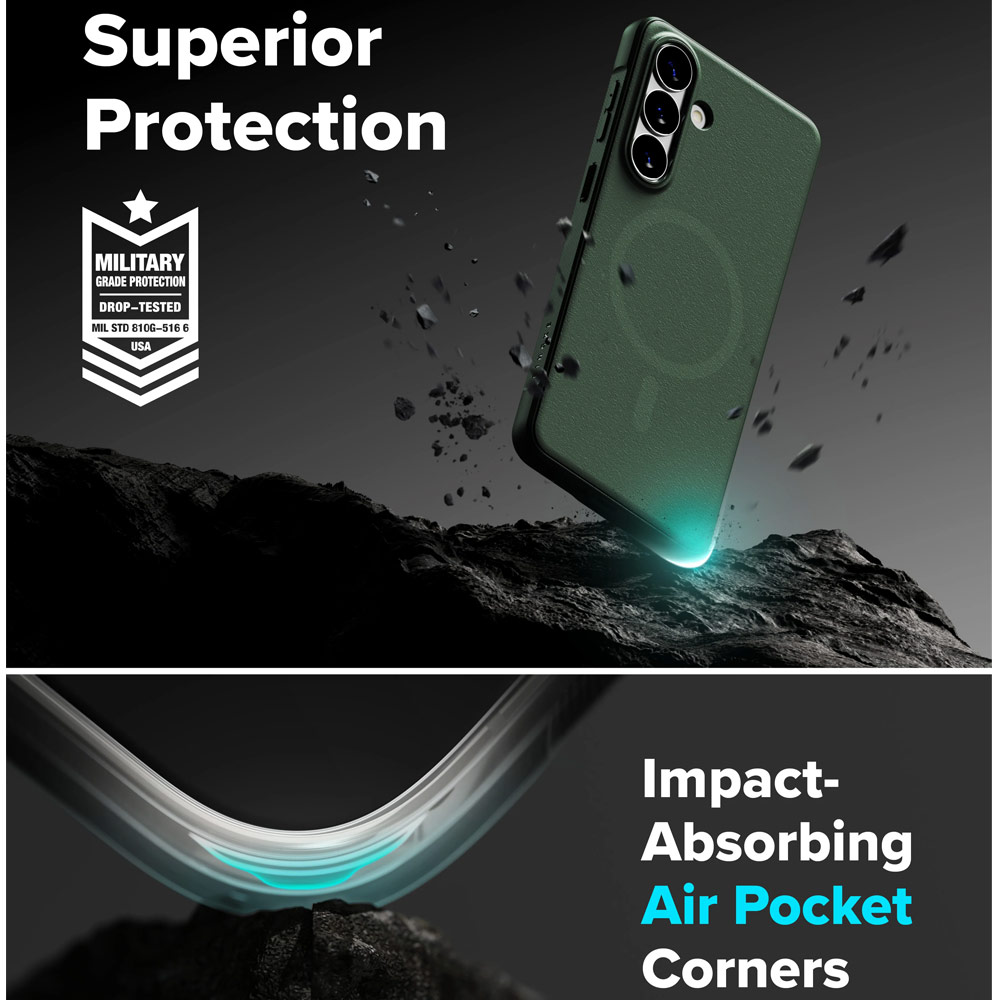 Picture of Samsung Galaxy S26 Plus Case | Ringke Onyx Magnetic Slim TPU Protection Case for Samsung Galaxy S26 Plus (Dark Green)