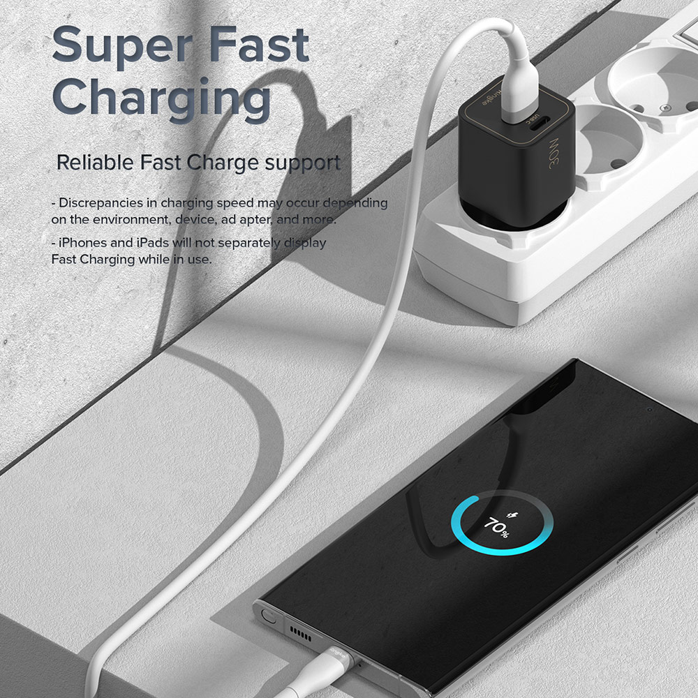 Picture of Ringke Pastel TPE Durable Cable with Cable Tie Organizer QC2.0 Fast Charge USB A to Type C (White 200cm)