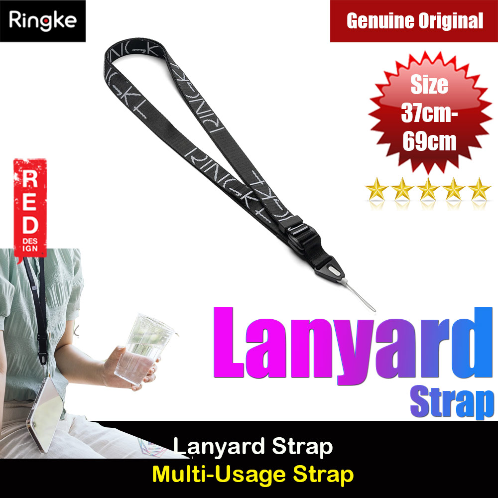 Picture of Ringke Lanyard Strap for phone case keychain camera game console USB flash drives (Lettering Black) Red Design- Red Design Cases, Red Design Covers, iPad Cases and a wide selection of Red Design Accessories in Malaysia, Sabah, Sarawak and Singapore 