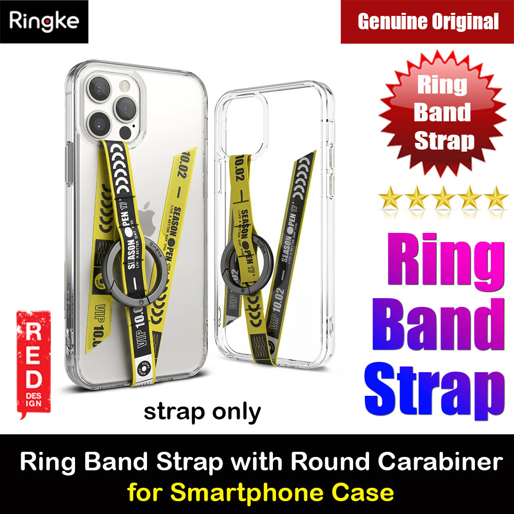 Picture of Ringke Ring Band Strap with Carabiner for Smartphone Case (Ticket Band) Red Design- Red Design Cases, Red Design Covers, iPad Cases and a wide selection of Red Design Accessories in Malaysia, Sabah, Sarawak and Singapore 
