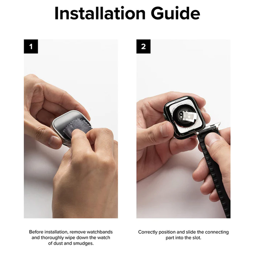 Picture of Apple Watch 42mm  | Ringke TPU Rubber One Band Bold Waterproof Sweat Proof Strap for Apple Watch Series 4 5 6 8 42mm 44mm 45mm 49mm Ultra (Gray Sand)