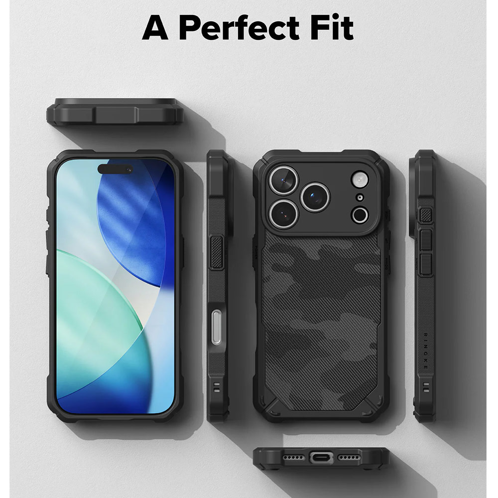 Picture of Apple iPhone 17 Pro Max 6.9 Case | Ringke Rugged Gear Drop Protection Case for iPhone 17 Pro Max 6.9 (Camo Black)
