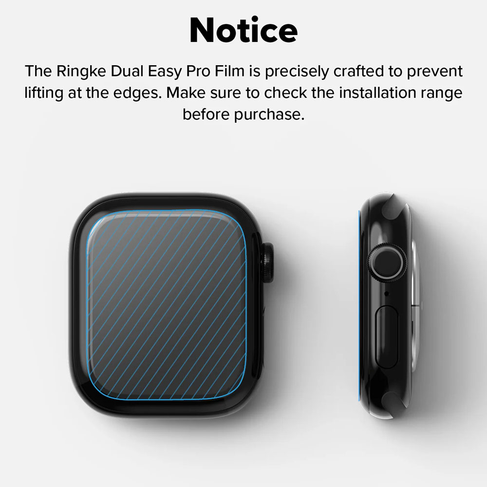 Picture of Apple Watch 10 42mm Screen Protector | Ringke Screen Protector Dual Easy Film Pro High Quality EPU Self Healing Anti Finger Print Soft Screen Protector for Apple Watch Series 10 42mm (Clear) 2pcs