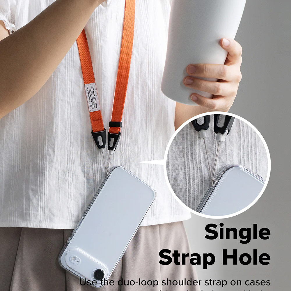 Picture of Ringke High density polyester Slim Shoulder Strap for Perfect for daily use traveling hiking smartphone Portable Handheld Fan Strap (Orange)