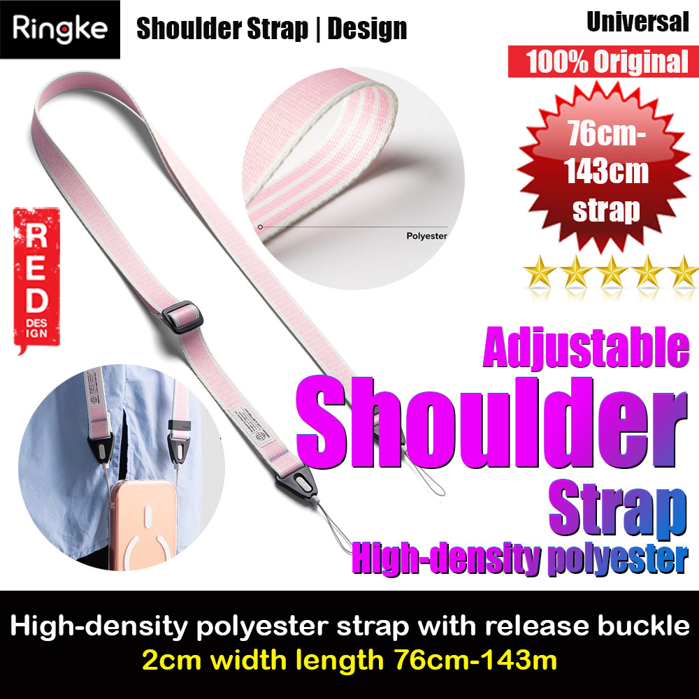 Picture of Ringke High density polyester Shoulder Strap for Perfect for daily use traveling hiking smartphone Portable Handheld Fan Strap (Stripe Pink) Red Design- Red Design Cases, Red Design Covers, iPad Cases and a wide selection of Red Design Accessories in Malaysia, Sabah, Sarawak and Singapore 