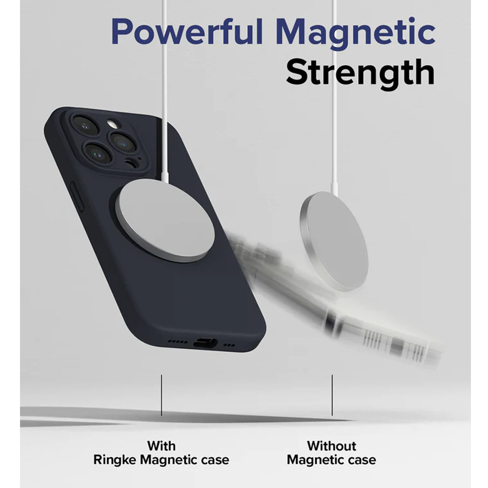 Picture of Apple iPhone 15 Plus 6.7 Case | Ringke Silicone Magnetic Drop Protection Case for Apple iPhone 15 Plus 6.7 (Pink Sand)