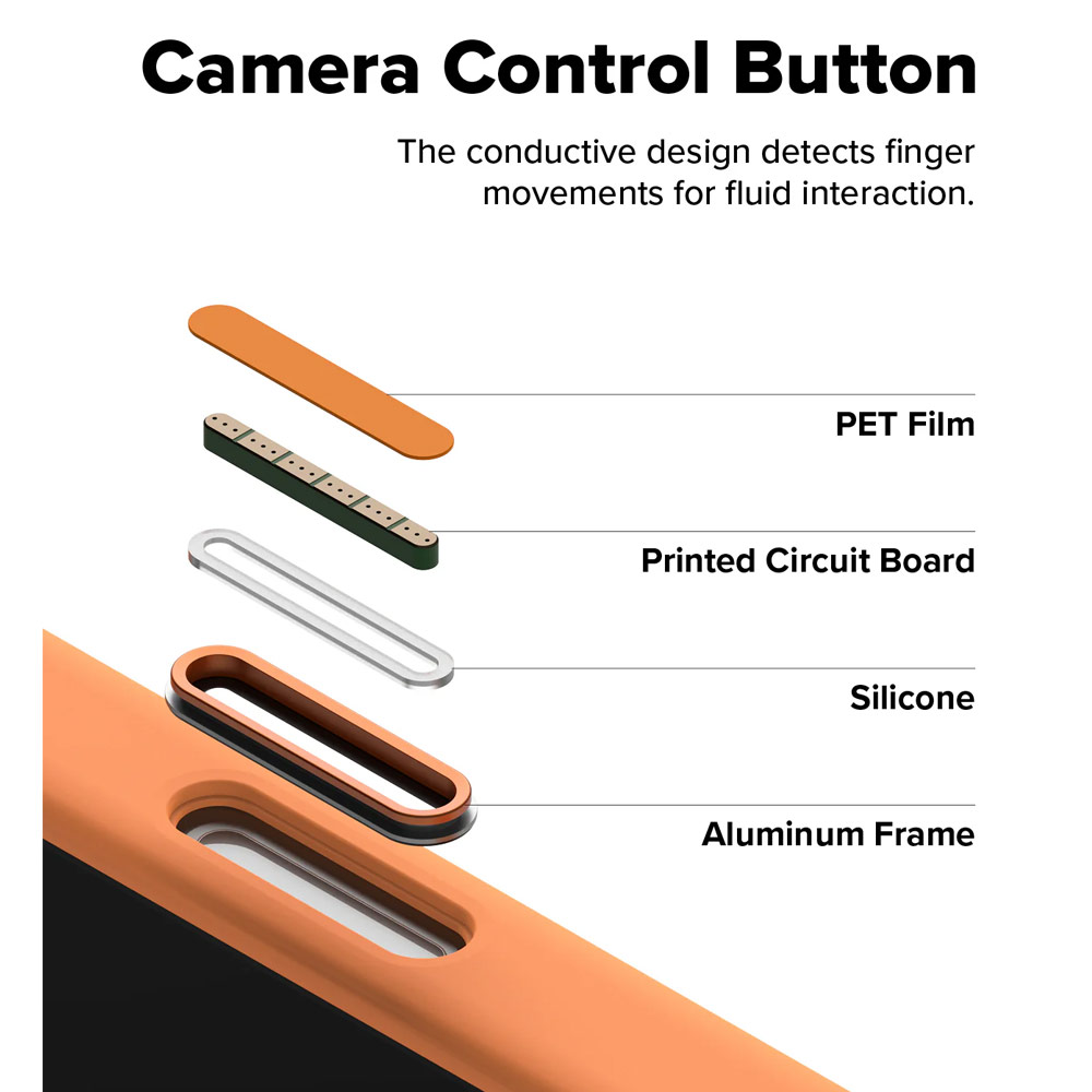 Picture of Apple iPhone 17 Pro Max 6.9 Case | Ringke Silicone Magnetic Soft Liquid Silicone Drop Protection Case with Camera Control Button for iPhone 17 Pro Max 6.9 (Tangerie)