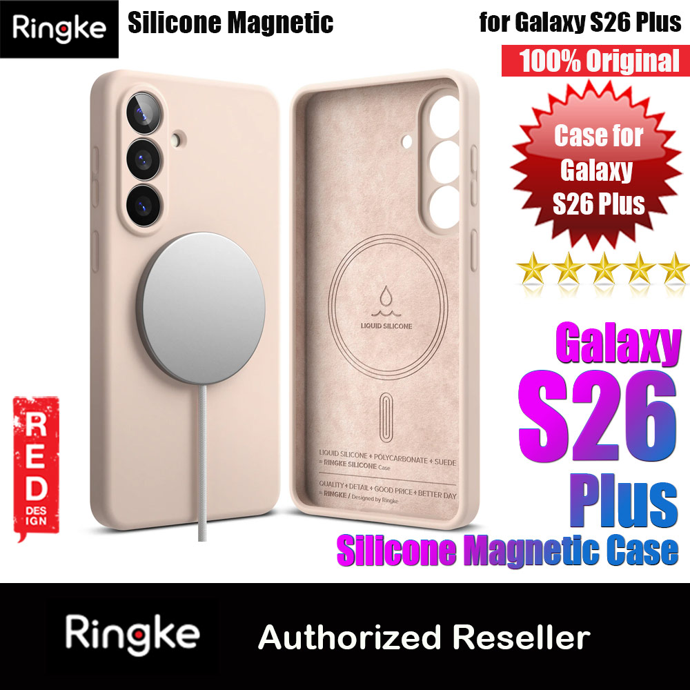 Picture of Ringke Silicone Magnetic Soft Protection Case for Samsung Galaxy S26 Plus (Pink Sand) Samsung Galaxy S26 Plus- Samsung Galaxy S26 Plus Cases, Samsung Galaxy S26 Plus Covers, iPad Cases and a wide selection of Samsung Galaxy S26 Plus Accessories in Malaysia, Sabah, Sarawak and Singapore 