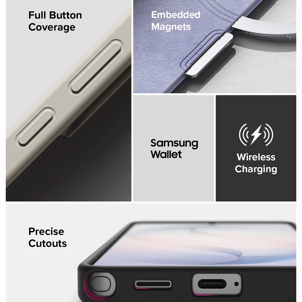 Picture of Samsung Galaxy S26 Plus Case | Ringke Silicone Magnetic Soft Protection Case for Samsung Galaxy S26 Plus (Stone)
