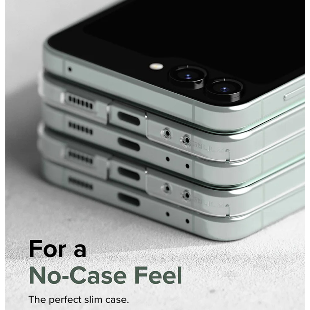 Picture of Samsung Galaxy Z Flip 5 Case | Ringke Anti Yellowing Ultra Slim Protection Case with Strap Hole for Samsung Galaxy Z Flip 5 (Clear)