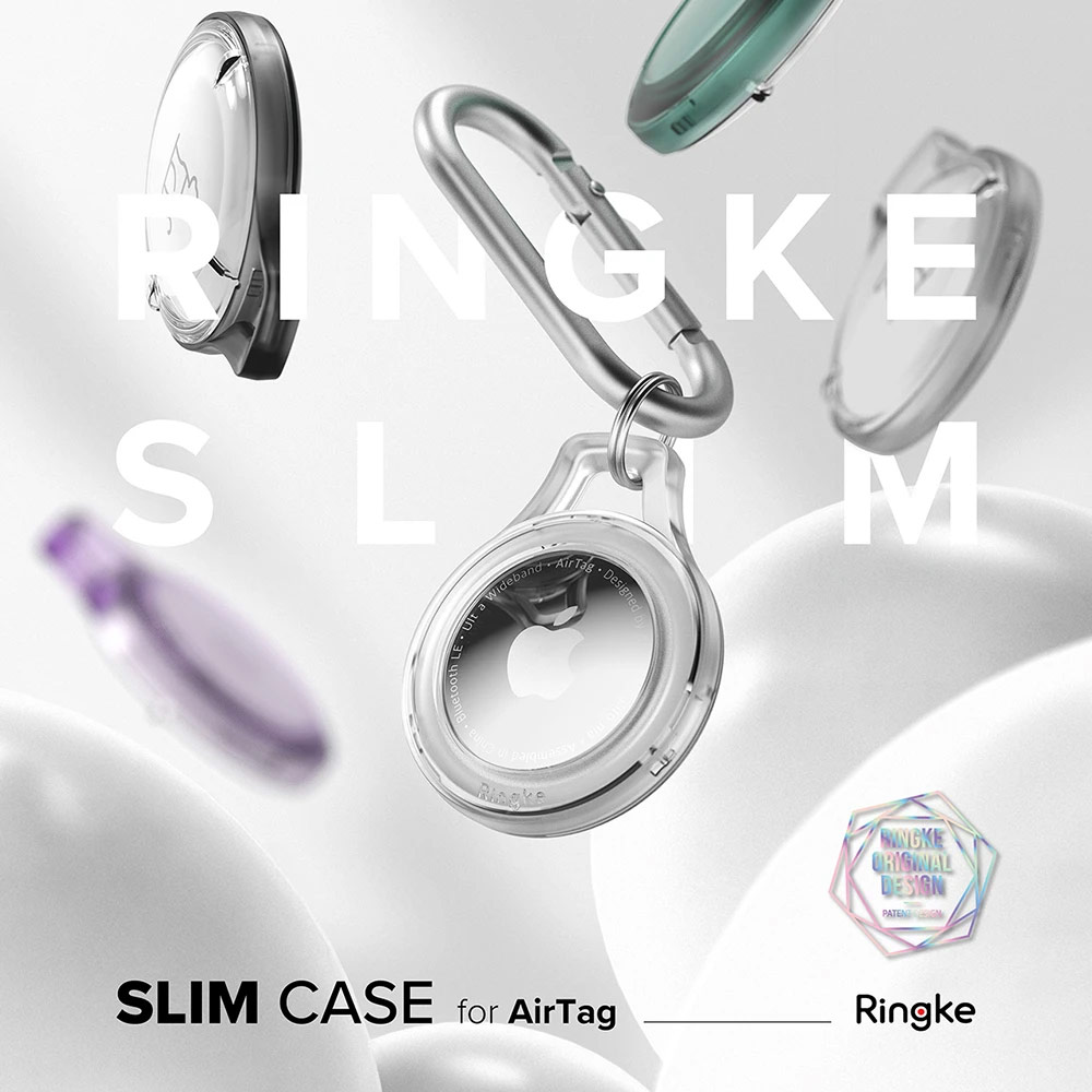 Picture of Apple Air Tag Case | Ringke Slim Case Slim and Lightweight Case for Airtag (Smoke Black)