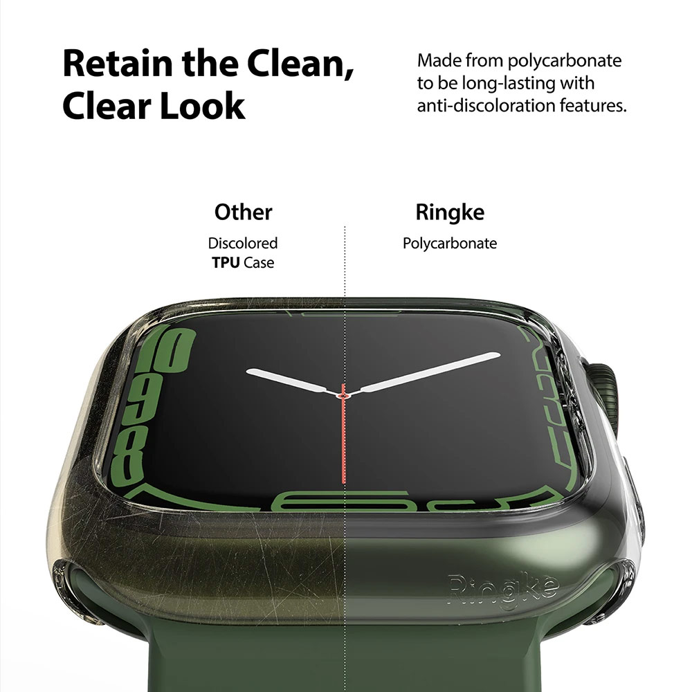 Picture of Apple Watch 41mm Case | Ringke Slim Perfect Fit Case for Apple Watch Series 7 8 9 41mm  (2 PACK Clear and Chrome)