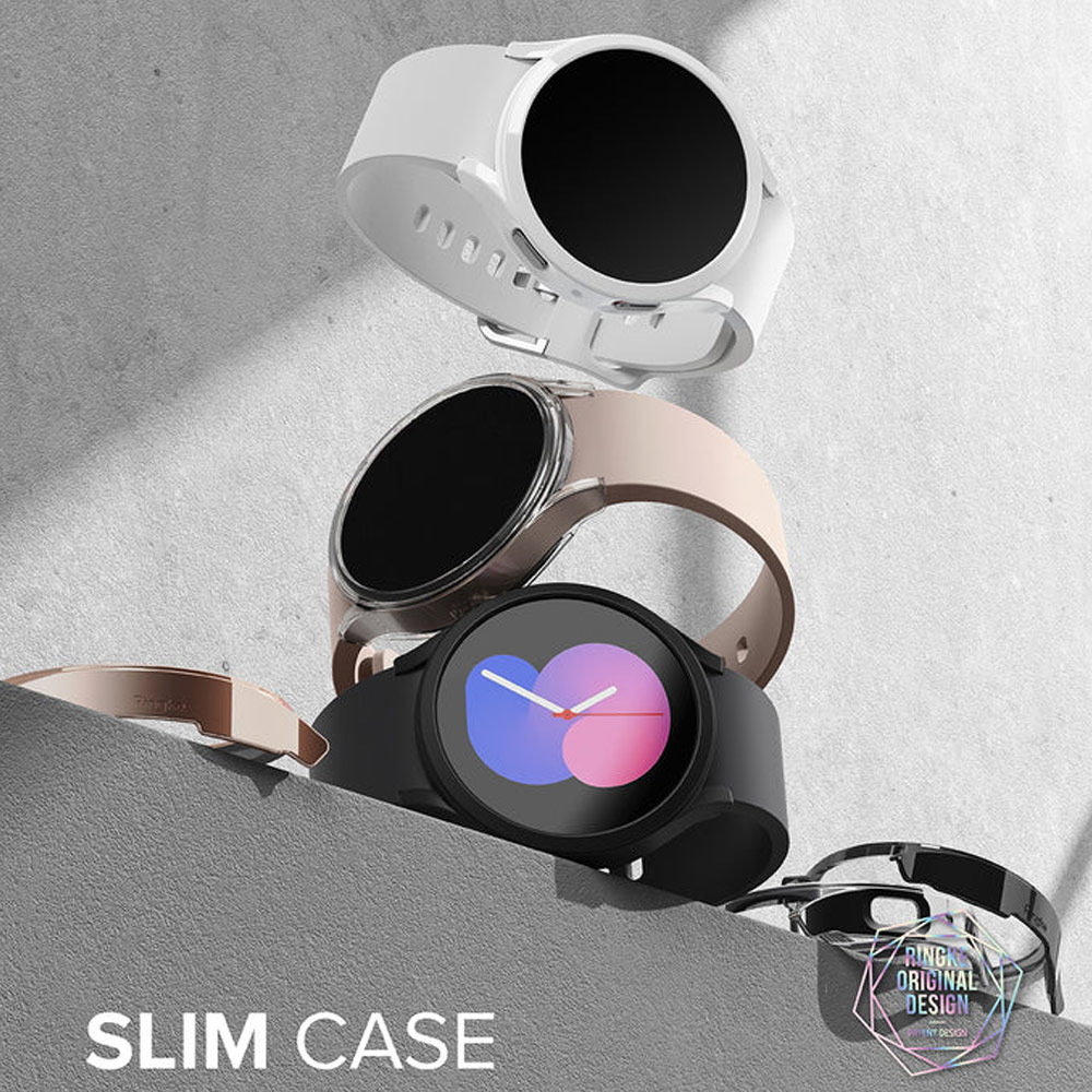 Picture of Samsung Galaxy Watch 5 44mm Case | Ringke Slim Case Durable PC Protection Case for Samsung Galaxy Watch 5 Series 44mm (Chrome Rose Gold)