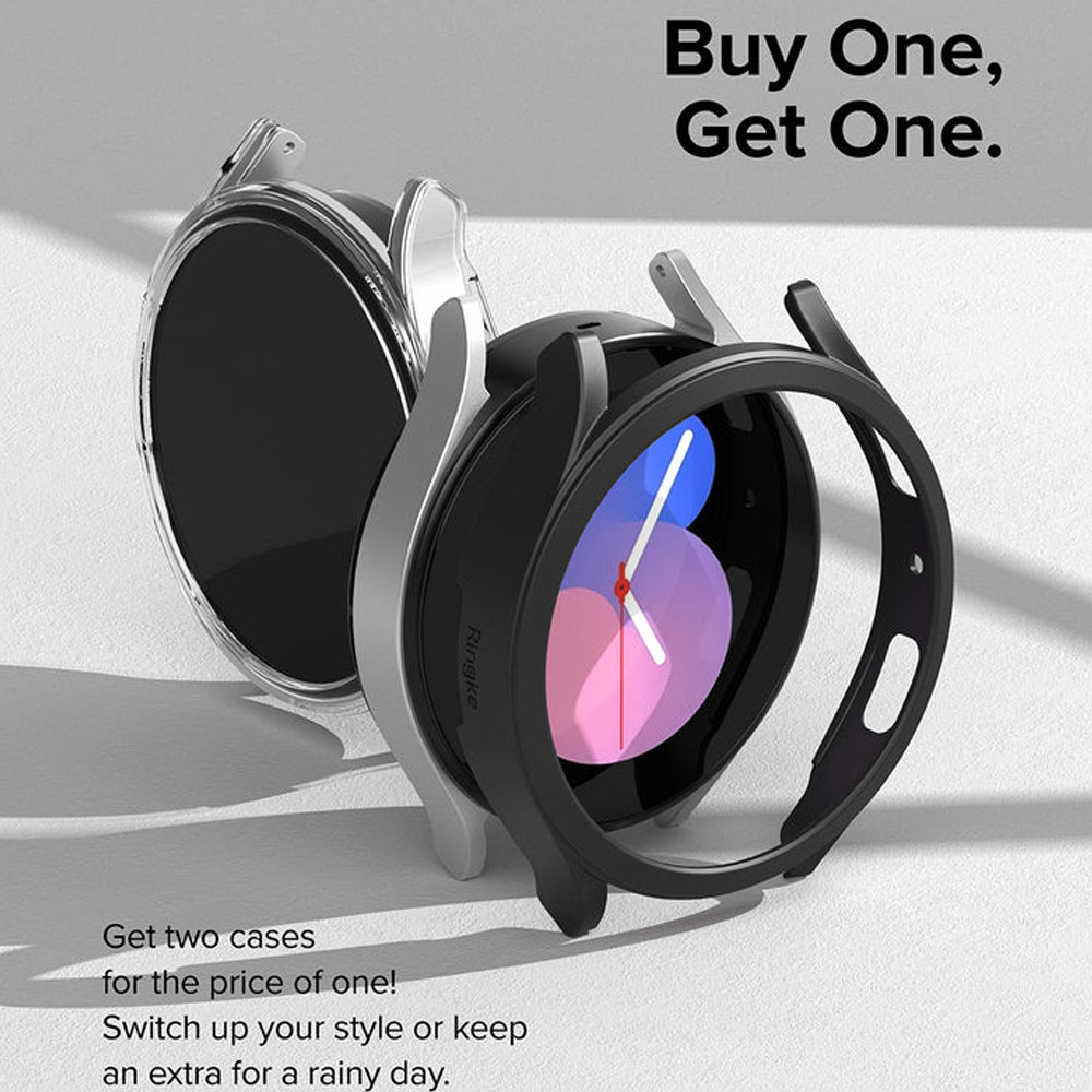 Picture of Samsung Galaxy Watch 5 44mm Case | Ringke Slim Case Durable PC Protection Case for Samsung Galaxy Watch 5 Series 44mm (Chrome Rose Gold)