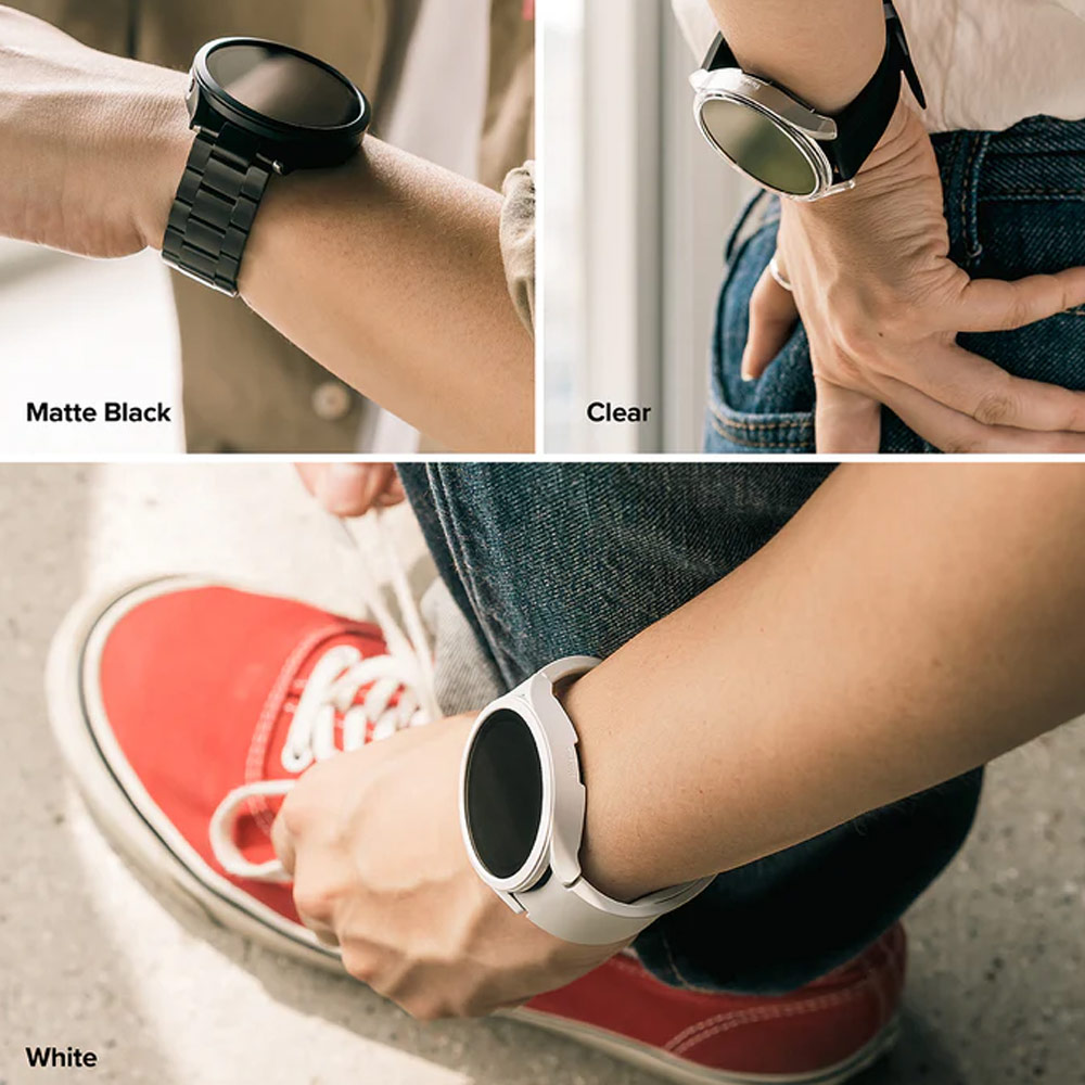 Picture of Samsung Galaxy Watch 5 44mm Case | Ringke Slim Case Durable PC Protection Case for Samsung Galaxy Watch 5 Series 44mm (Chrome Rose Gold)