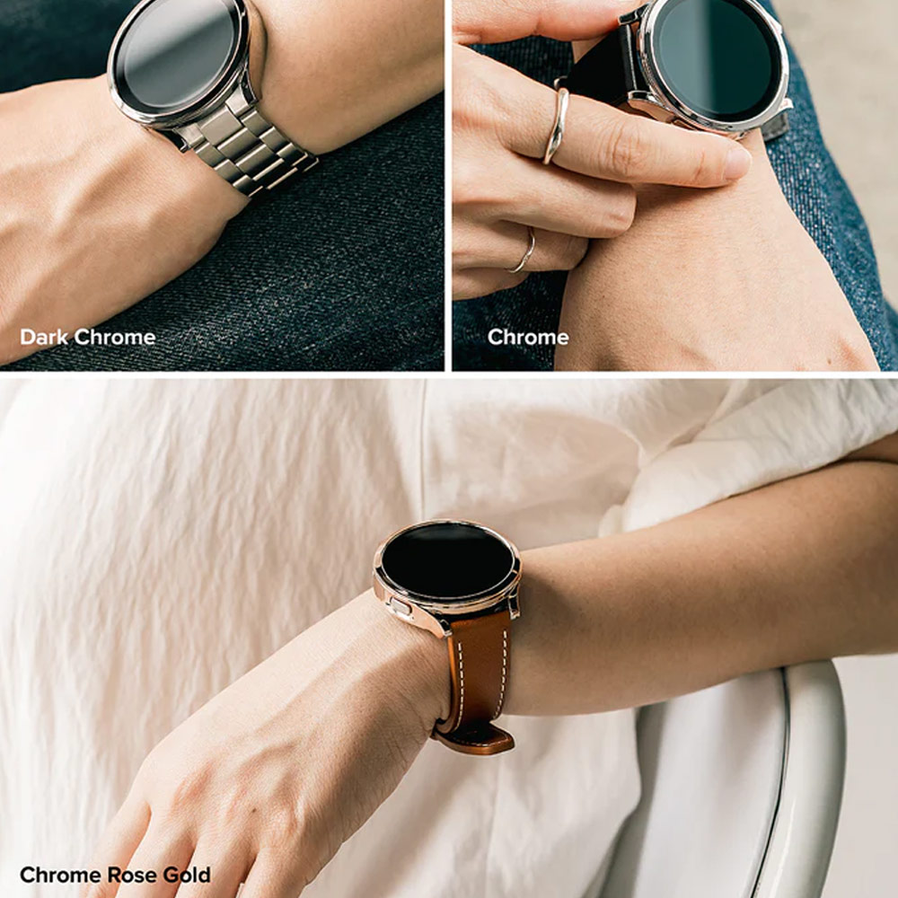 Picture of Samsung Galaxy Watch 5 44mm Case | Ringke Slim Case Durable PC Protection Case for Samsung Galaxy Watch 5 Series 44mm (Chrome Rose Gold)