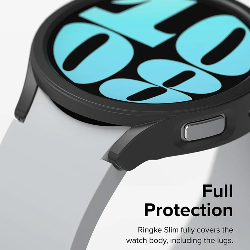 Picture of Samsung Galaxy Watch 6 40mm Case | Ringke Slim Case Durable Protection PC Case for Samsung Galaxy Watch 6 Series 40mm (Clear and Dark Chrome)