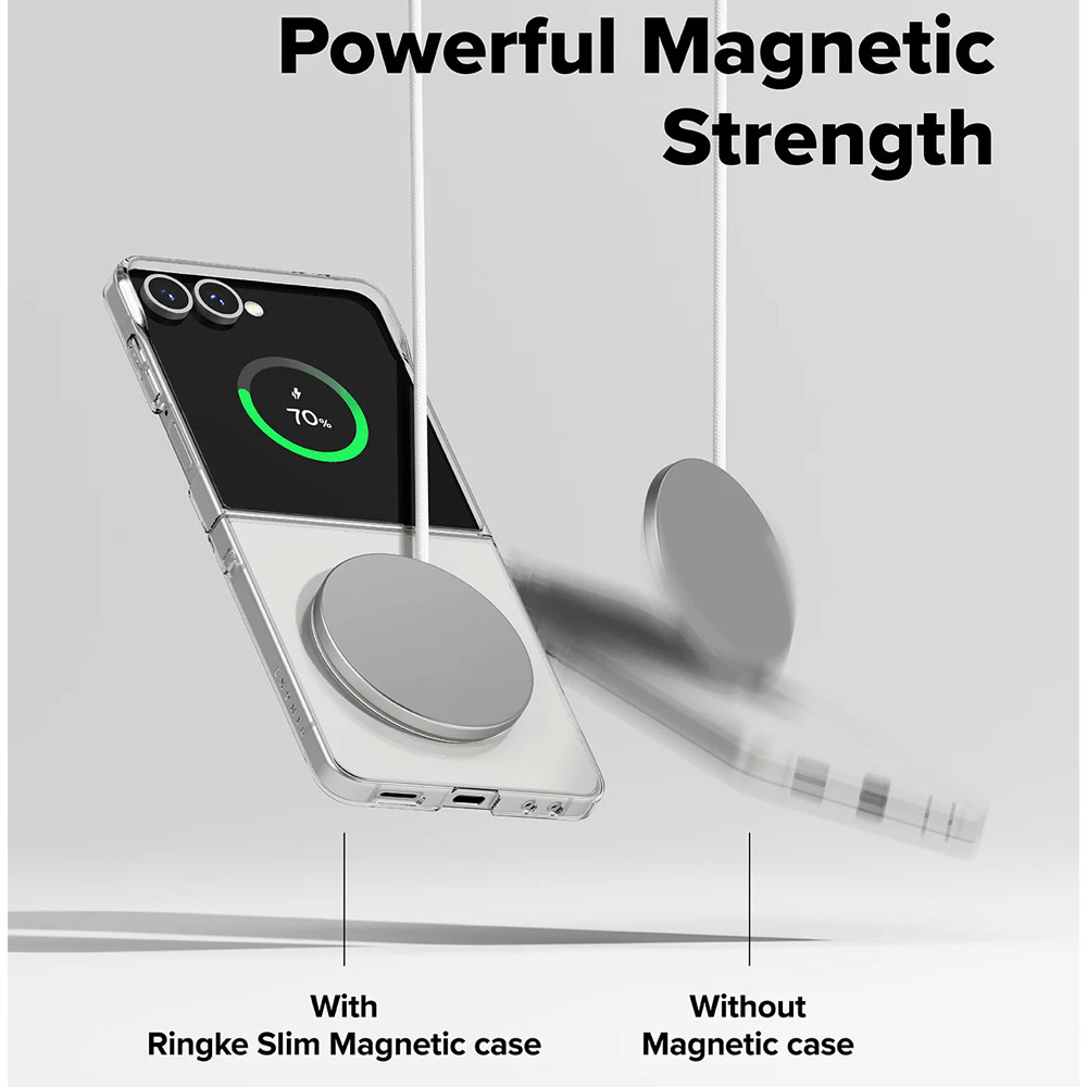Picture of Samsung Galaxy Z Flip 7 Case | Ringke Slim Magnetic Case for Samsung Galaxy Z Flip 7 (Clear)
