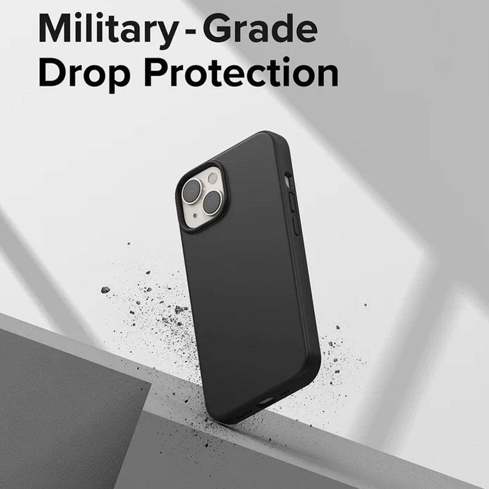 Picture of Apple iPhone 14 6.1 Case | Ringke Soft Liquid Silicone Protection Case for iPhone 14 6.1 (Black)