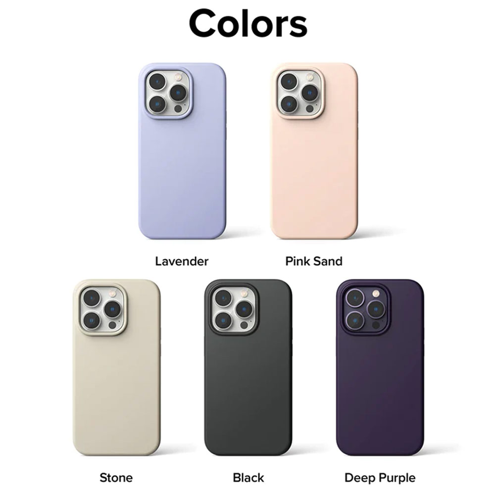 Picture of Apple iPhone 14 Pro 6.1 Case | Ringke Soft Liquid Silicone Protection Case for iPhone 14 Pro 6.1 (Black)