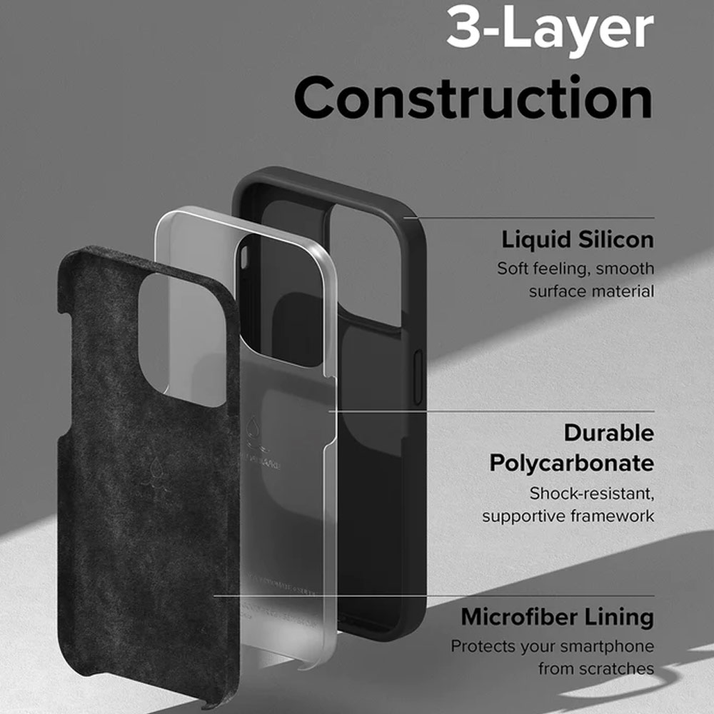 Picture of Apple iPhone 14 Pro 6.1 Case | Ringke Soft Liquid Silicone Protection Case for iPhone 14 Pro 6.1 (Black)