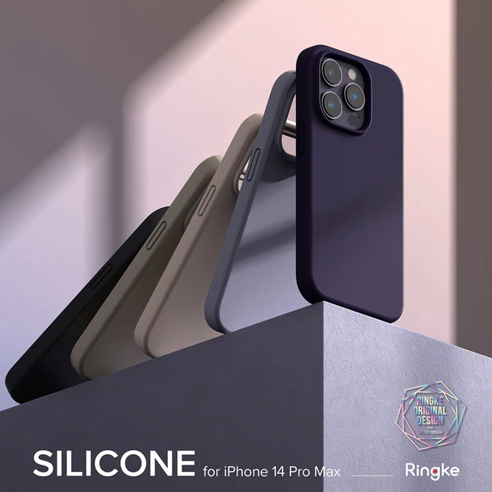 Picture of Apple iPhone 14 Pro Max 6.7 Case | Ringke Soft Liquid Silicone Protection Case for iPhone 14 Pro Max 6.7 (Black)