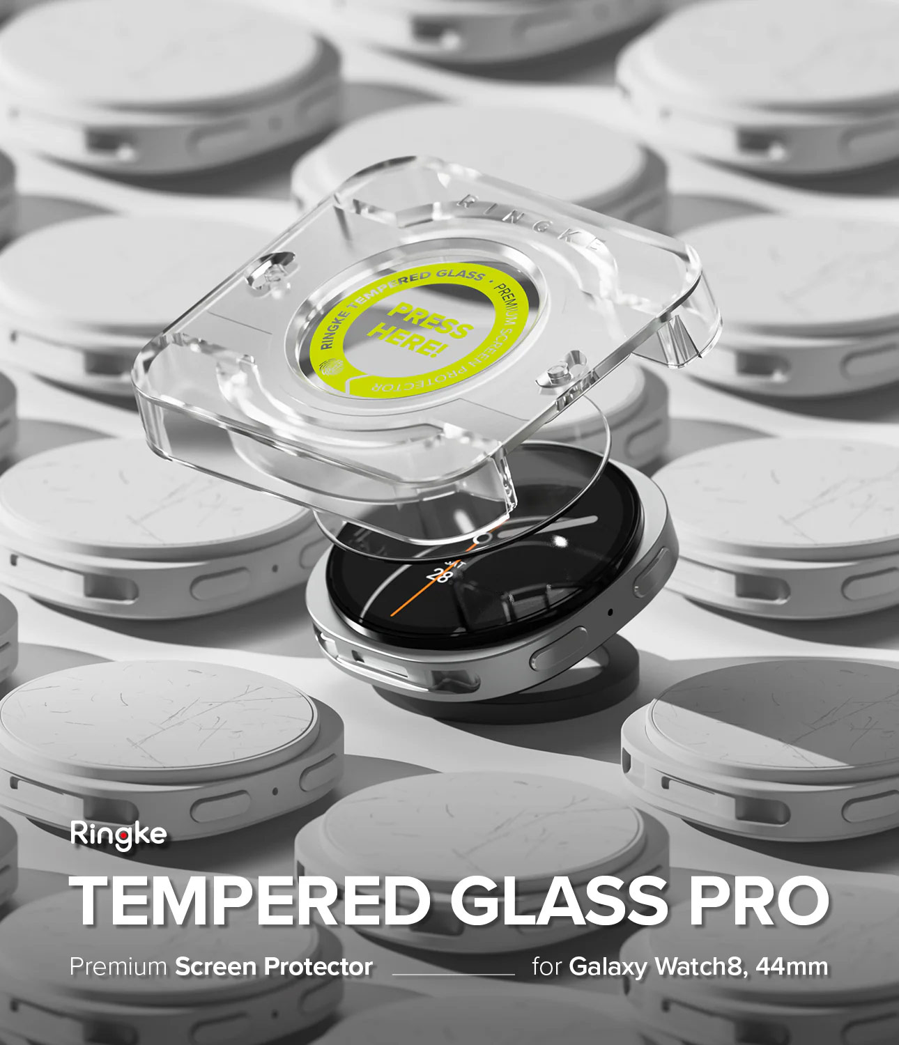 Picture of Samsung Galaxy Watch 8 44mm  | Ringke Tempered Glass Pro for Samsung Galaxy Watch 8 44mm (2pcs)