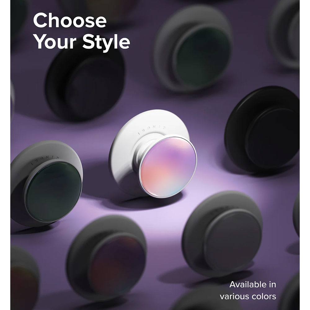 Picture of Ringke Tok Magnetic Grip Stand Holder Popsocket similar Grip Holder (Glossy Aurora)