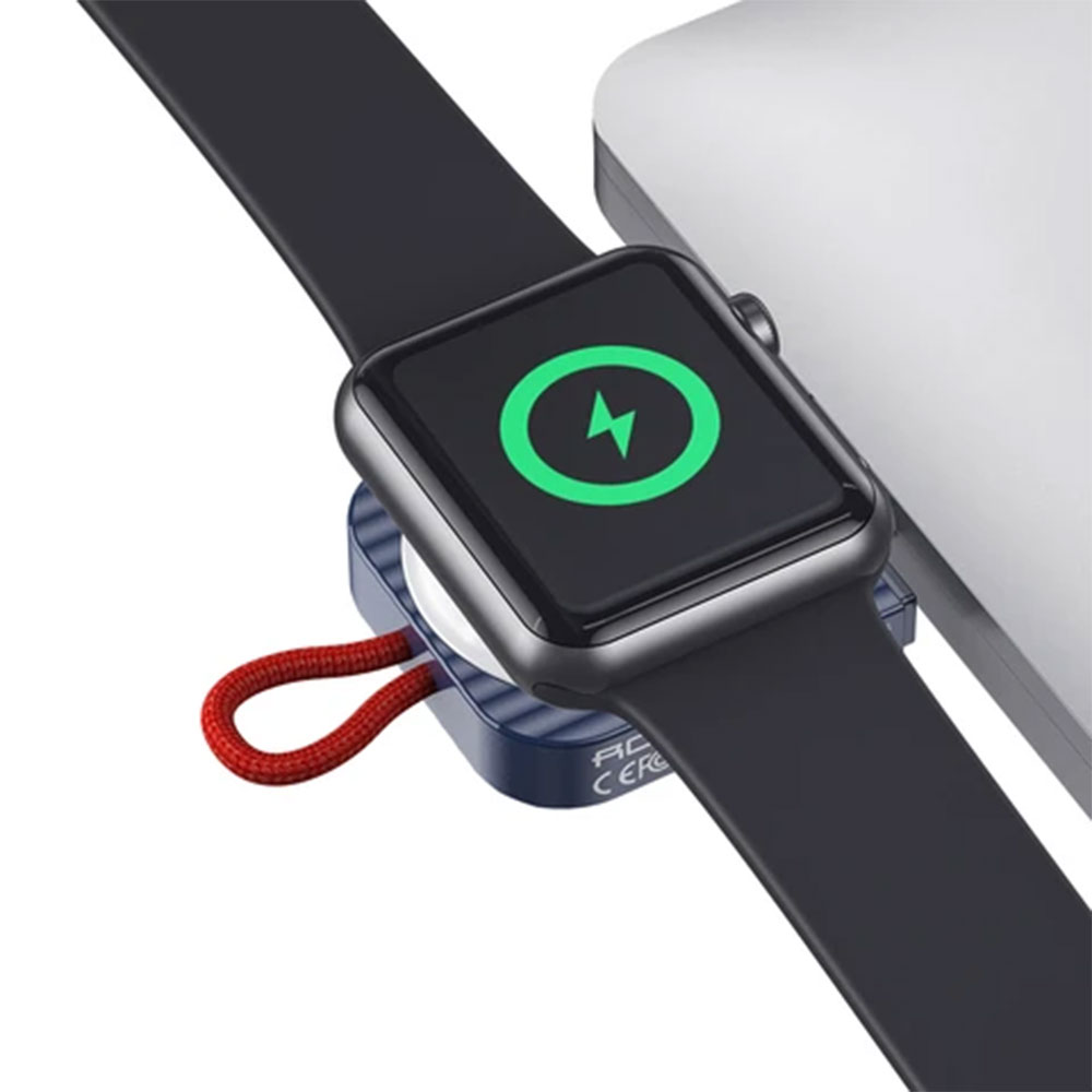 Picture of Apple Watch 38mm Charger | ROCK W26 IWATCH PORTABLE WIRELESS CHARGER FOR APPLE WATCH 38mm 40mm 42mm 44mm Series 1 2 3 4 5 6 OS7 (Blue) - (USBA)