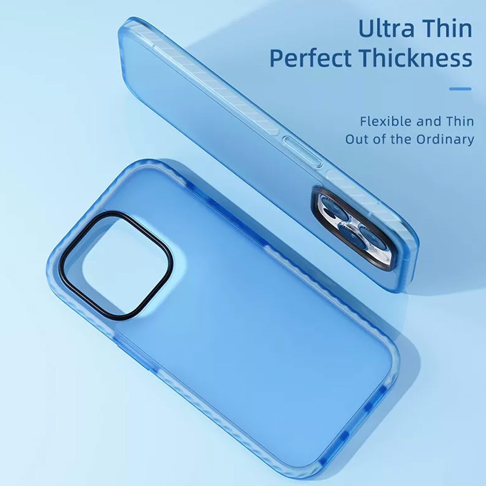 Picture of Apple iPhone 14 Pro 6.1 Case | Rock Armor Shield Thin Matte Anti Finger Print Drop Protection Case For for iPhone 14 Pro 6.1 (Blue)