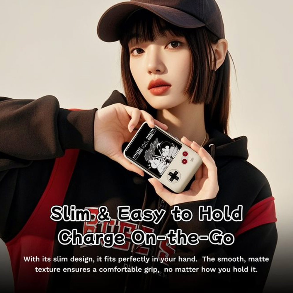 Picture of Rock CCC 3C Certified Power Bank Mini Compact Size PD 20W 10000mAh Travel Portable Small Palm Size Compact Mini CCC Power Bank powerbank with Multiple Built in Cable USB C USB L (Crayon Shin Chan)