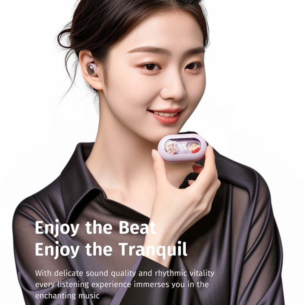 Picture of Rock EB800 TWS Bluetooth Earphones Earphone Music Call Noise Cancellation (Crayon Shin Chan Green)