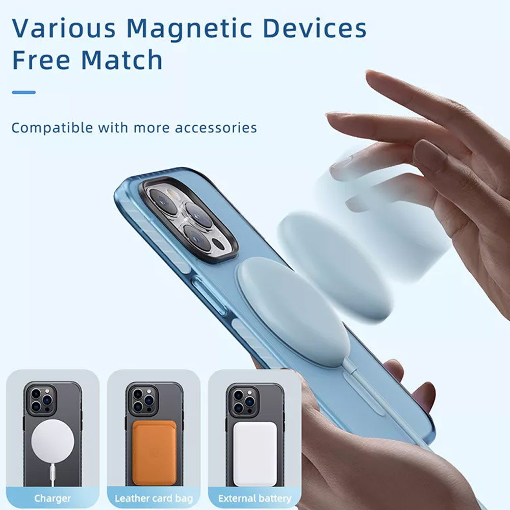 Picture of Apple iPhone 14 Pro 6.1 Case | Rock Double Layered Armor Shield Protection Anti Finger Print Drop Protection Magsafe Compatible Case for iPhone 14 Pro 6.1 (Matte Black)