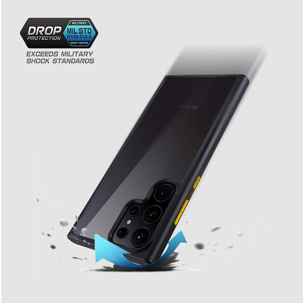 Picture of Samsung Galaxy S23 Ultra Case | Rock Guard Clear Drop Protection Case for Samsung Galaxy S23 Ultra (Clear Black)