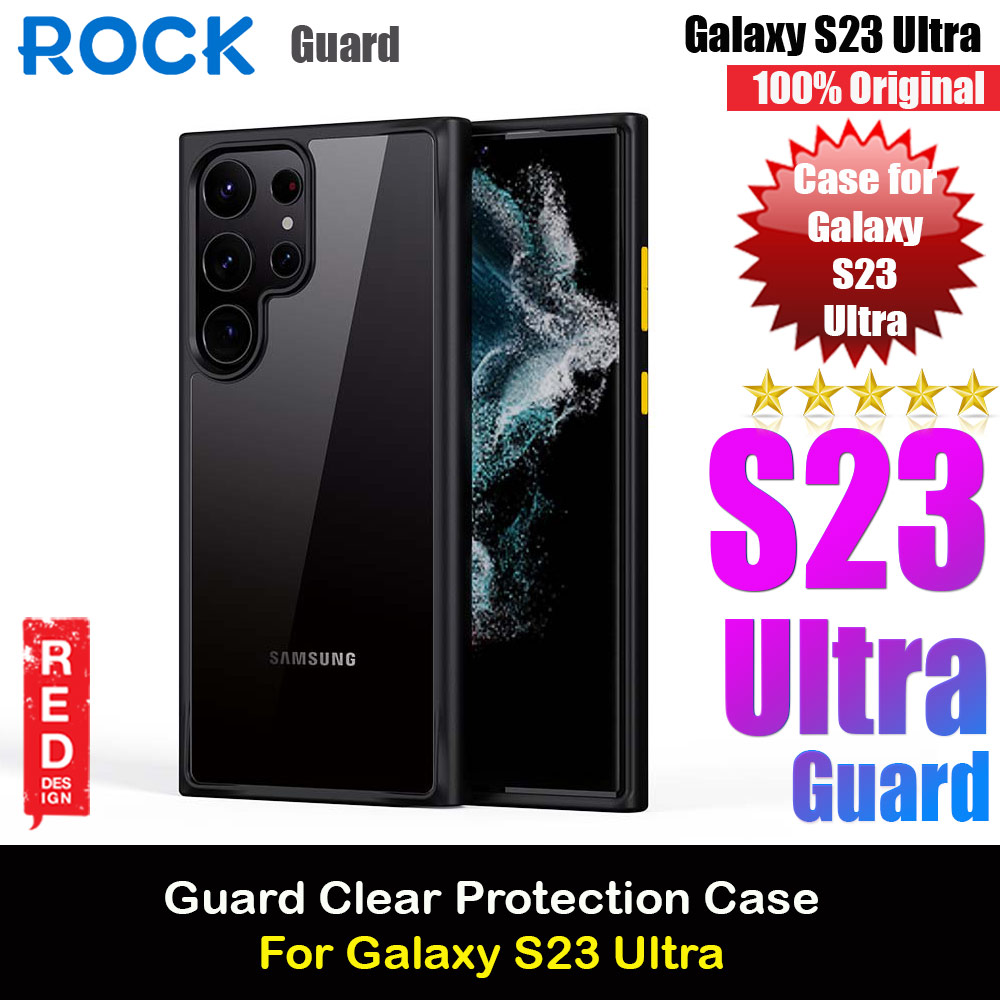 Picture of Rock Guard Clear Drop Protection Case for Samsung Galaxy S23 Ultra (Clear Black) Samsung Galaxy S23 Ultra- Samsung Galaxy S23 Ultra Cases, Samsung Galaxy S23 Ultra Covers, iPad Cases and a wide selection of Samsung Galaxy S23 Ultra Accessories in Malaysia, Sabah, Sarawak and Singapore 