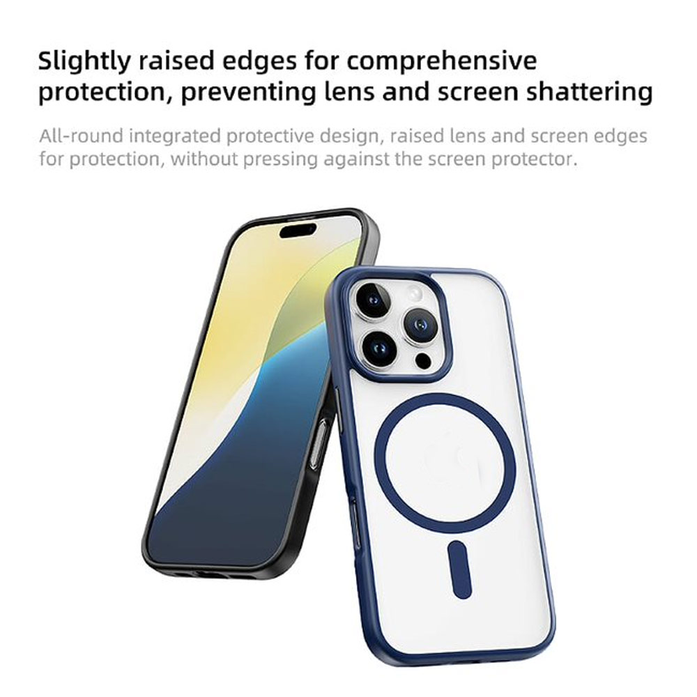 Picture of Apple iPhone 16 6.1 Case | Rock Guard Clear Transparent Magsafe Compatible Drop Protection Case for iPhone 16 6.1 (Clear Grey)