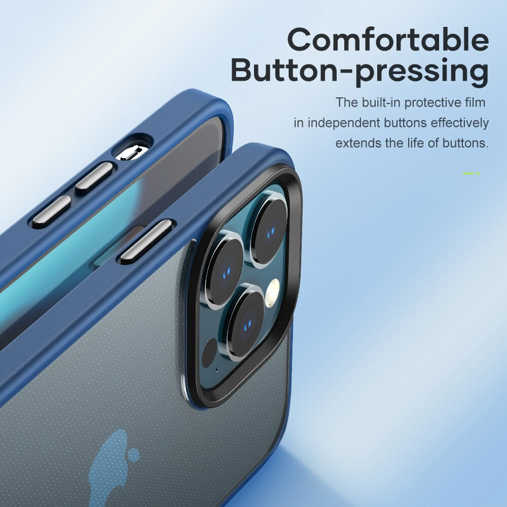 Picture of Apple iPhone 13 Pro 6.1 Case | Rock Guard Pro Drop Protection Case for iPhone 13 Pro 6.1 (Clear Blue)
