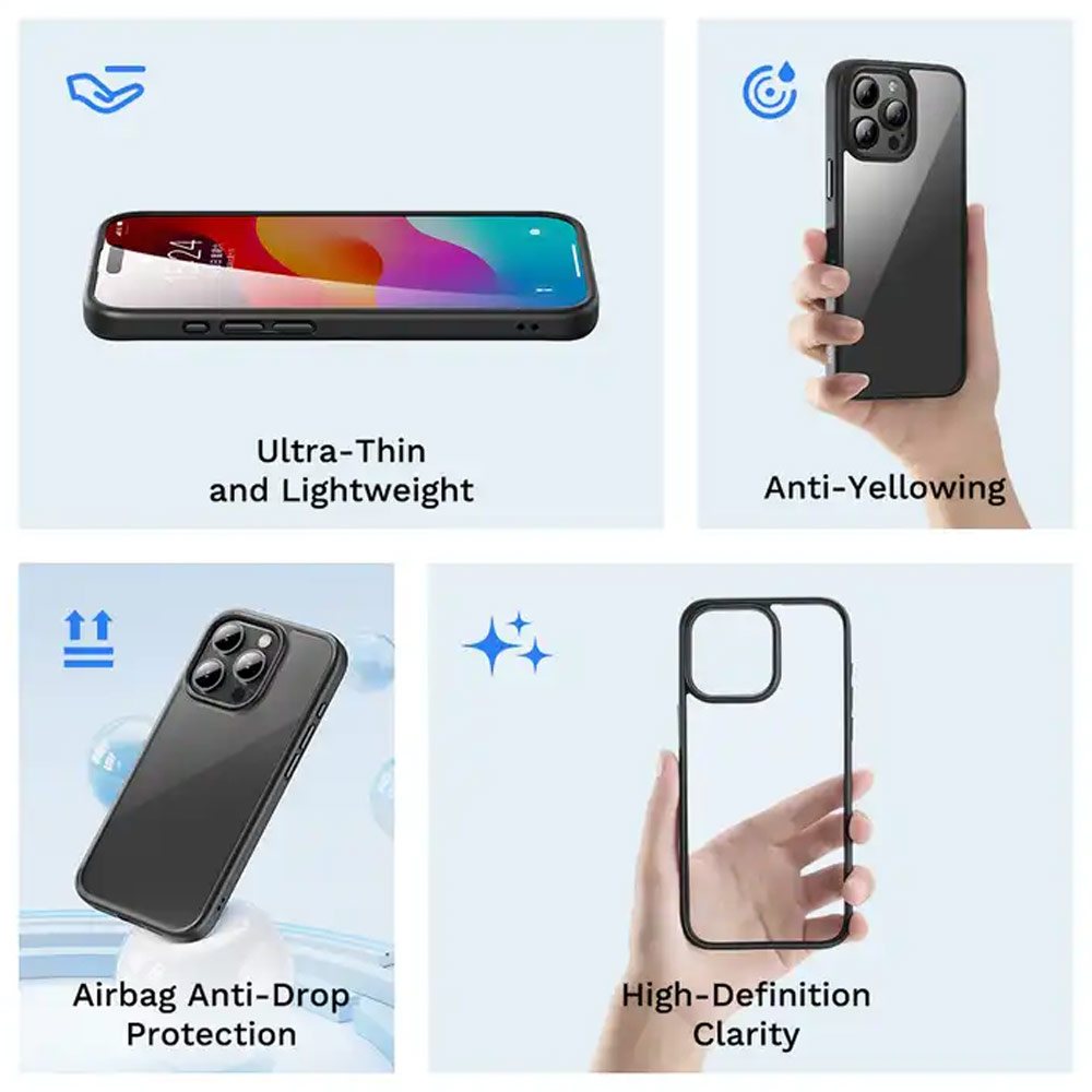 Picture of Apple iPhone 15 6.1 Case | Rock Guard Ultra Thin Light Weight Drop Protection Case for iPhone 15 6.1 (Blue)