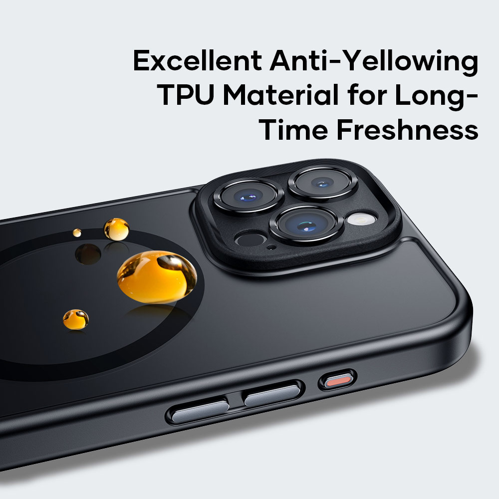 Picture of Apple iPhone 15 Pro Max 6.7 Case | Rock Guard Touch Lens Protection Anti Finger Print Drop Protection Magsafe Compatible Case for iPhone 15 Pro Max 6.7 (Matte Black)
