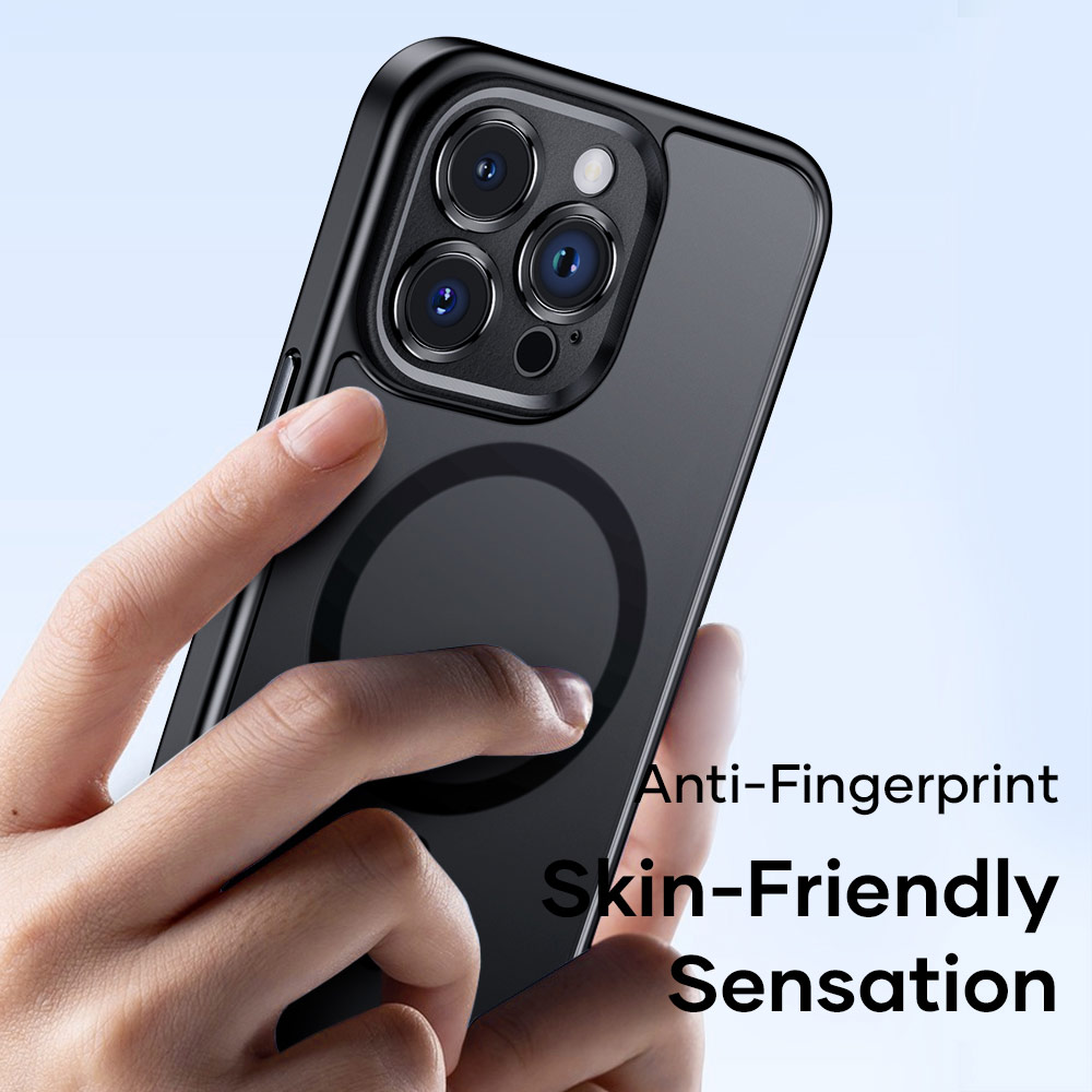 Picture of Apple iPhone 15 Pro Max 6.7 Case | Rock Guard Touch Lens Protection Anti Finger Print Drop Protection Magsafe Compatible Case for iPhone 15 Pro Max 6.7 (Matte Black)