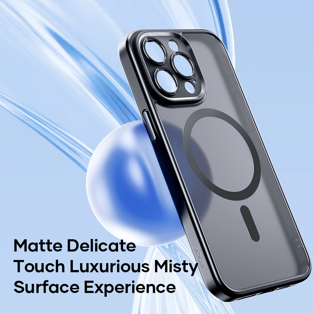 Picture of Apple iPhone 15 Pro Max 6.7 Case | Rock Guard Touch Lens Protection Anti Finger Print Drop Protection Magsafe Compatible Case for iPhone 15 Pro Max 6.7 (Matte Black)