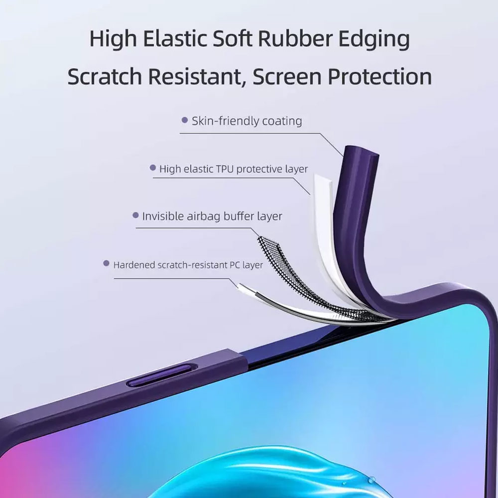 Picture of Apple iPhone 14 Pro 6.1 Case | Rock Guard Touch Lens Protection Anti Finger Print Drop Protection Magsafe Compatible Case for iPhone 14 Pro 6.1 (Matte Purple)