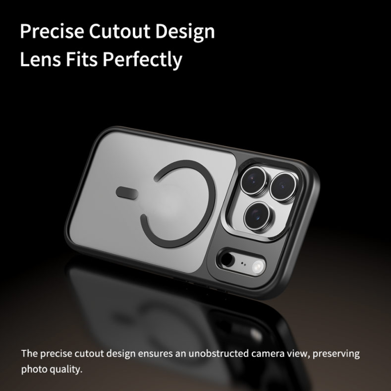 Picture of Apple iPhone 17 Pro 6.3 Case | Rock Guard Transparent Magnetic Anti Drop Protection Case for iPhone 17 Pro 6.3 (Grey)