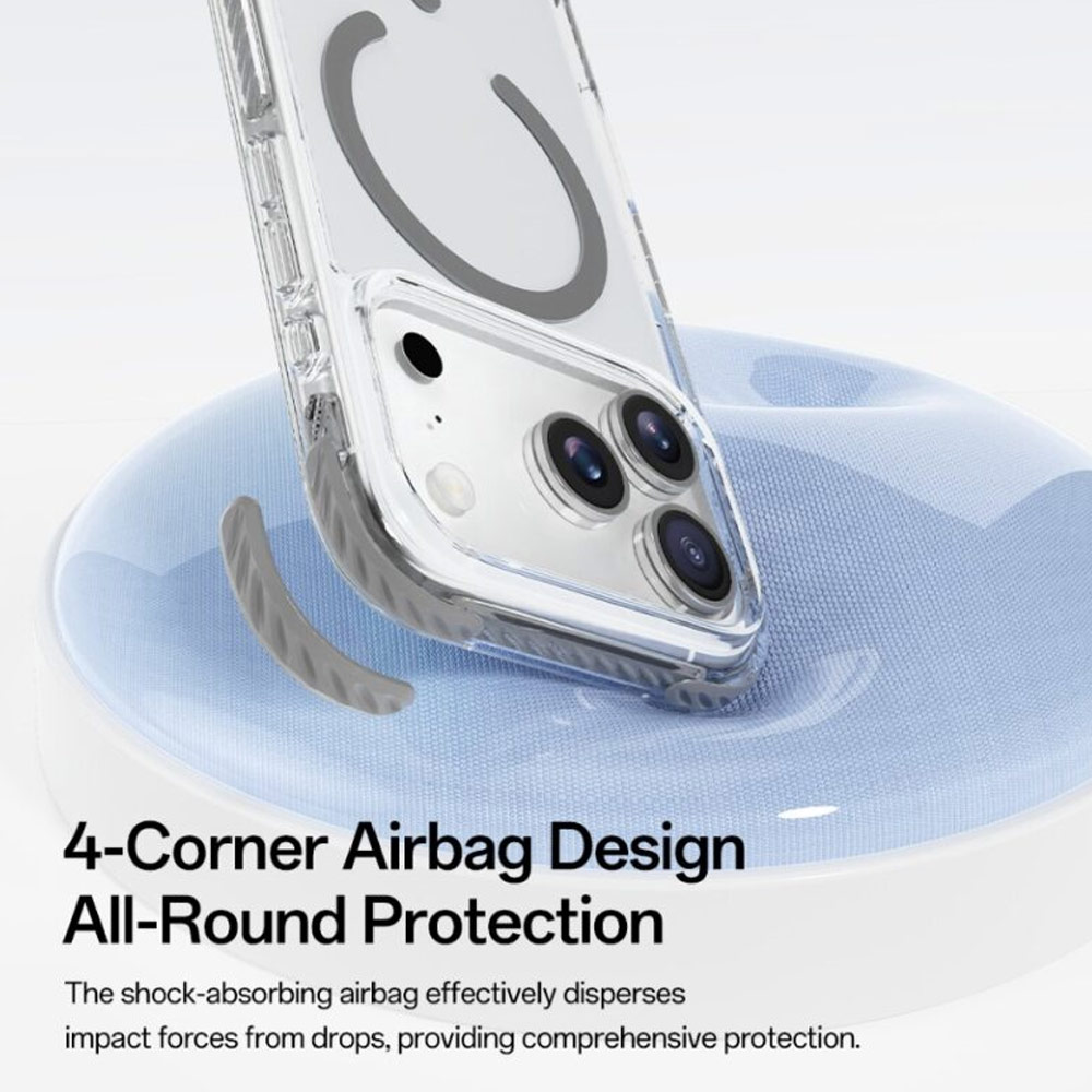 Picture of Apple iPhone 17 Pro Max 6.9 Case | Rock Crystal Clear Magnetic Anti Drop Protection Case for iPhone 17 Pro Max 6.9 (White)