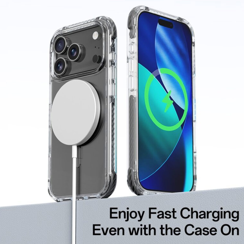 Picture of Apple iPhone 17 Pro Max 6.9 Case | Rock Crystal Clear Magnetic Anti Drop Protection Case for iPhone 17 Pro Max 6.9 (White)