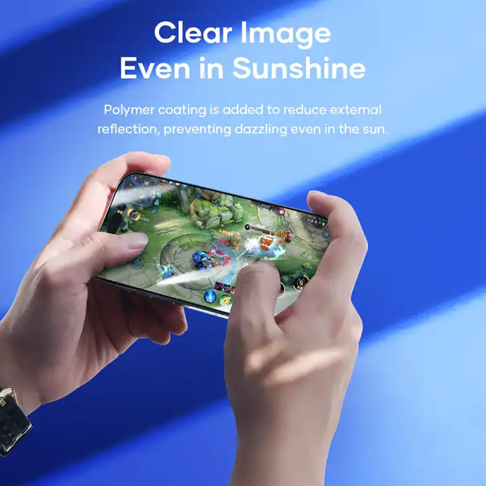 Picture of Apple iPhone 15 Pro Max 6.7  | Rock 4K HD Full Coverage Tempered Glass with Installation Kit Helper for iPhone 15 Pro Max 6.7 (HD Clear)