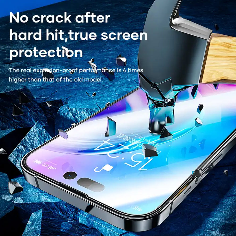 Picture of Apple iPhone 15 Plus 6.7  | Rock 4K HD Full Coverage Tempered Glass for iPhone 15 6.1 (HD Clear)